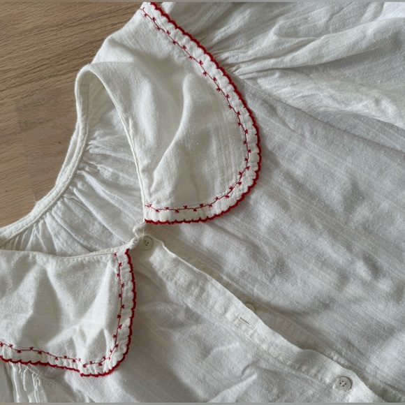 Banana J Girl’S Off White/Cream Blouse Size Junior Small (12-14) - Picture 2 of 4